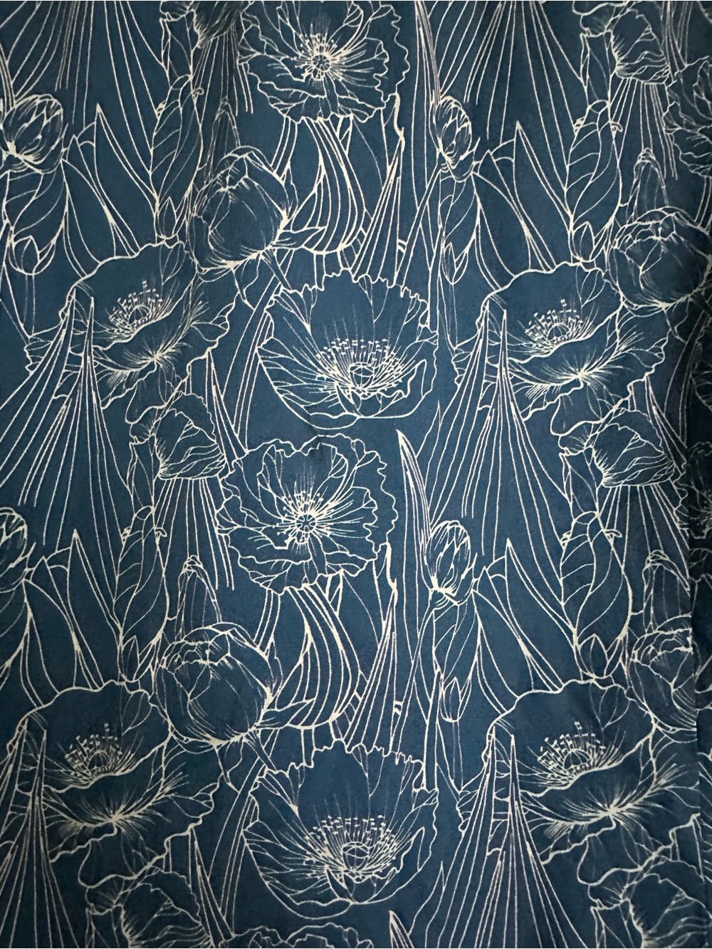 Guess Los Angeles Shirt Mens M Blue Floral Long Sleeve Cotton Stretch Button Up - Picture 3 of 7